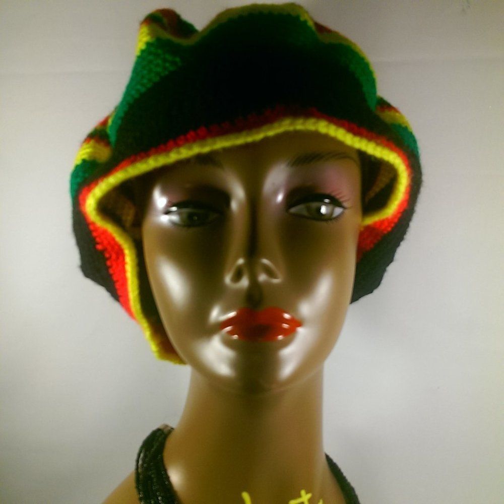 NON-LABELED RASTA MEN WOMEN UNISEX DREADLOCK HAT